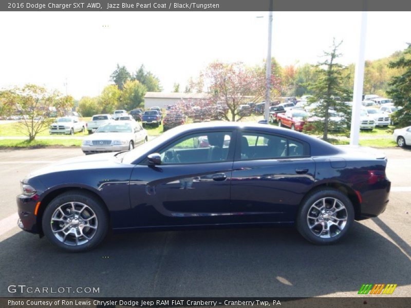 Jazz Blue Pearl Coat / Black/Tungsten 2016 Dodge Charger SXT AWD