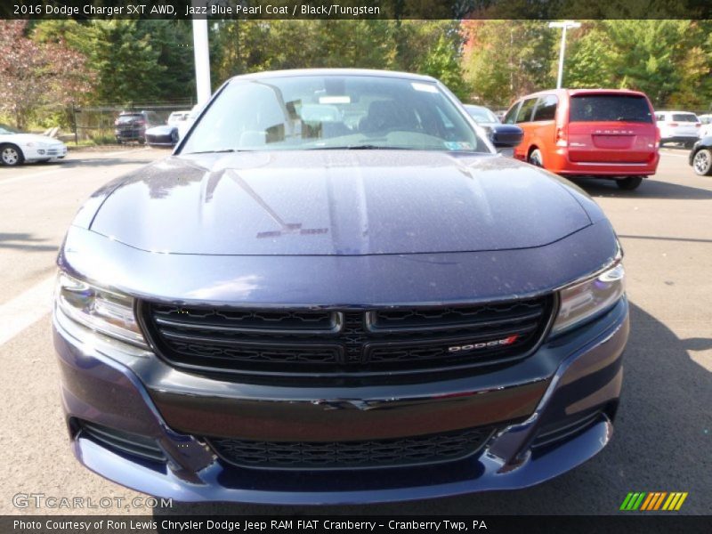 Jazz Blue Pearl Coat / Black/Tungsten 2016 Dodge Charger SXT AWD