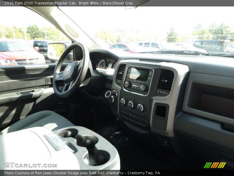 Bright White / Black/Diesel Gray 2016 Ram 1500 Tradesman Regular Cab