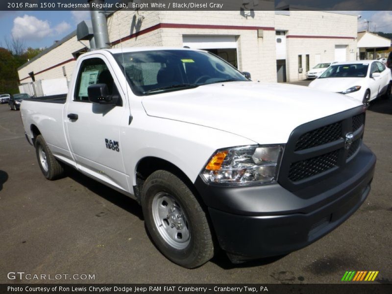 Bright White / Black/Diesel Gray 2016 Ram 1500 Tradesman Regular Cab