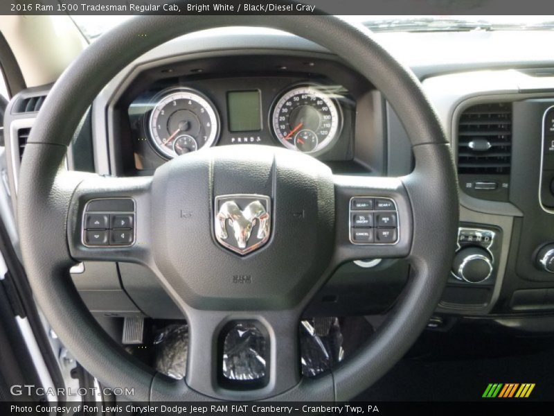 Bright White / Black/Diesel Gray 2016 Ram 1500 Tradesman Regular Cab