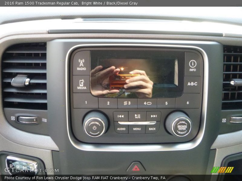 Bright White / Black/Diesel Gray 2016 Ram 1500 Tradesman Regular Cab