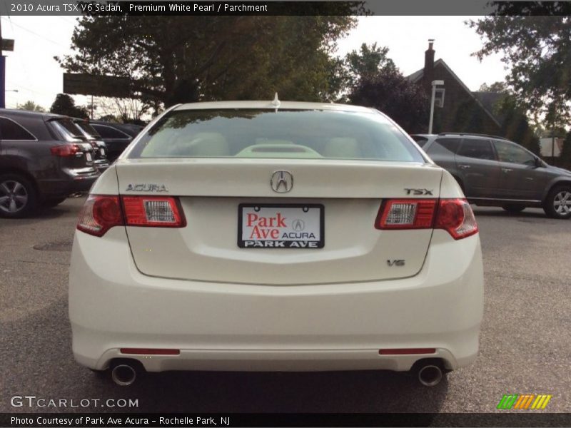 Premium White Pearl / Parchment 2010 Acura TSX V6 Sedan