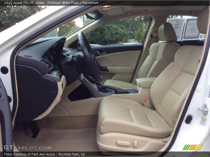 Premium White Pearl / Parchment 2010 Acura TSX V6 Sedan