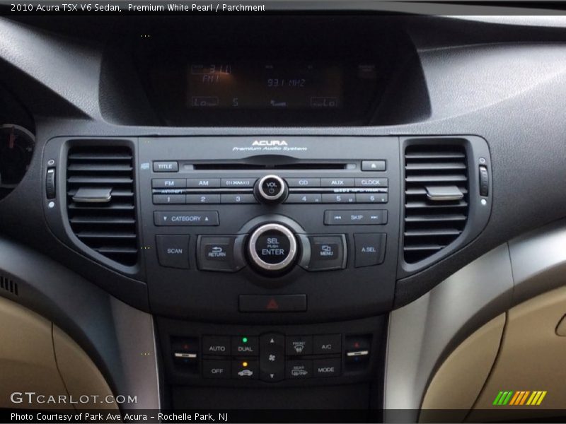 Premium White Pearl / Parchment 2010 Acura TSX V6 Sedan