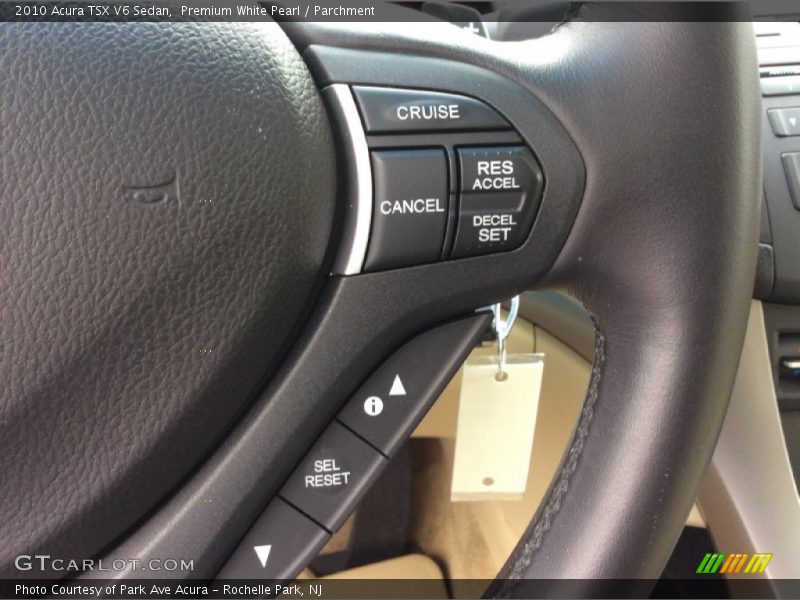 Premium White Pearl / Parchment 2010 Acura TSX V6 Sedan