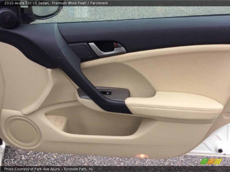 Premium White Pearl / Parchment 2010 Acura TSX V6 Sedan