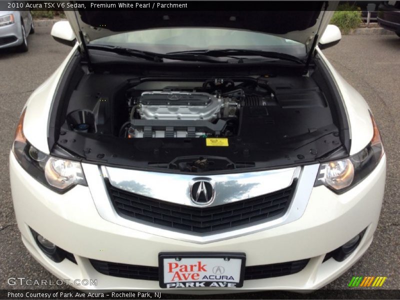 Premium White Pearl / Parchment 2010 Acura TSX V6 Sedan