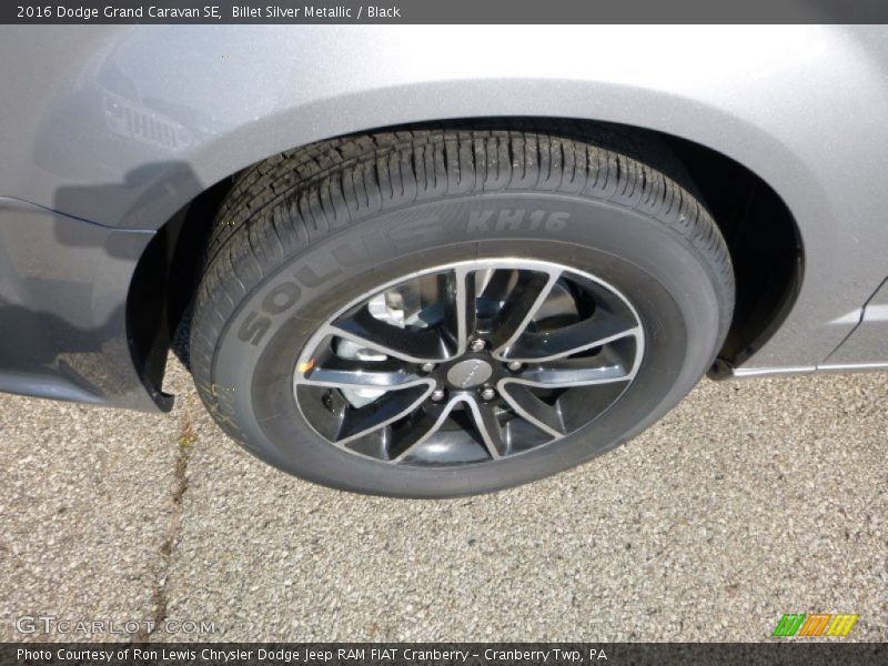 Billet Silver Metallic / Black 2016 Dodge Grand Caravan SE