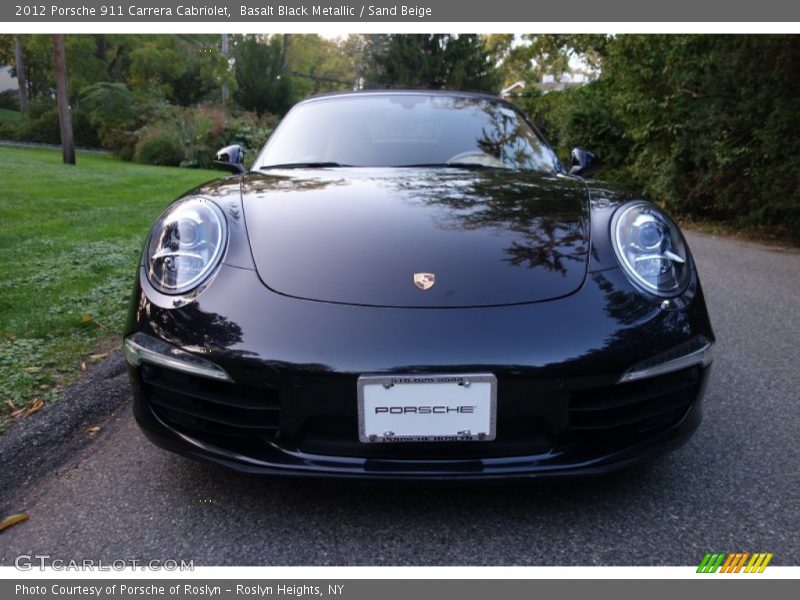 Basalt Black Metallic / Sand Beige 2012 Porsche 911 Carrera Cabriolet