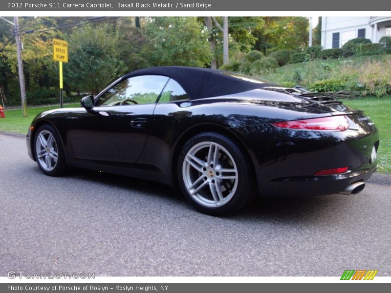 Basalt Black Metallic / Sand Beige 2012 Porsche 911 Carrera Cabriolet