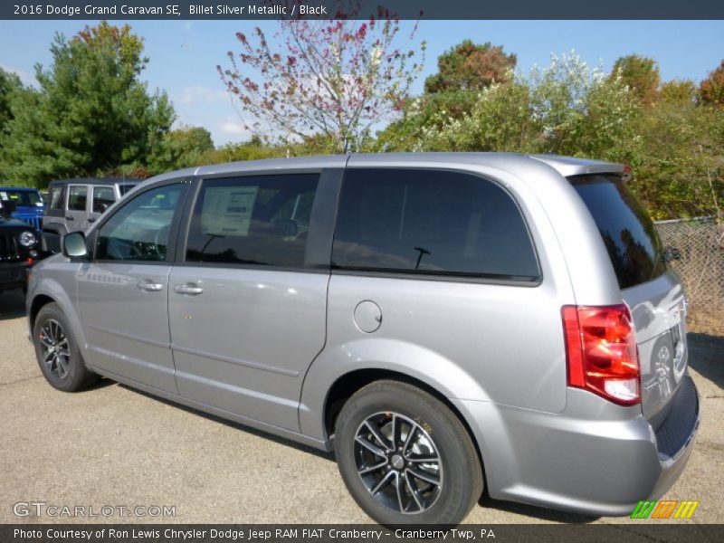 Billet Silver Metallic / Black 2016 Dodge Grand Caravan SE