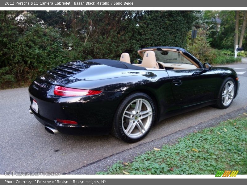 Basalt Black Metallic / Sand Beige 2012 Porsche 911 Carrera Cabriolet