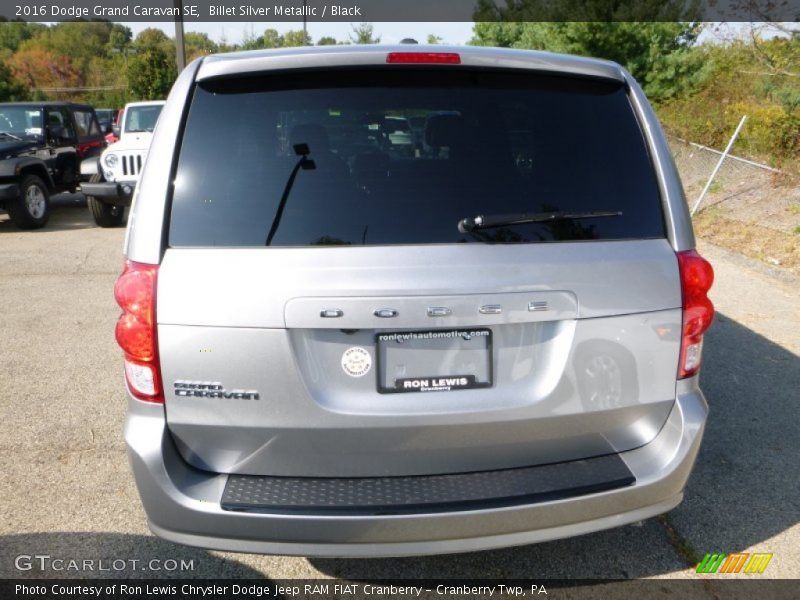 Billet Silver Metallic / Black 2016 Dodge Grand Caravan SE