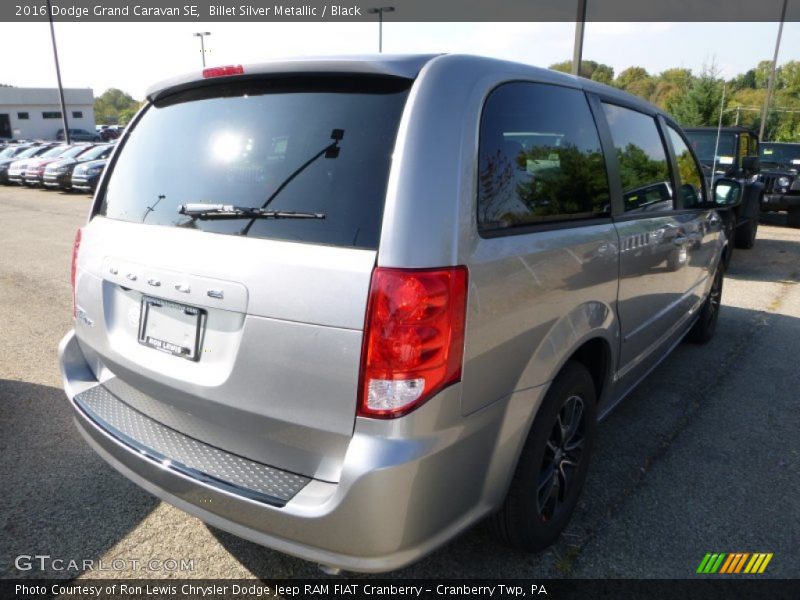 Billet Silver Metallic / Black 2016 Dodge Grand Caravan SE