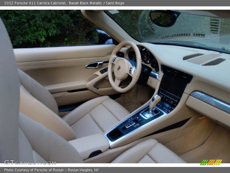 Basalt Black Metallic / Sand Beige 2012 Porsche 911 Carrera Cabriolet