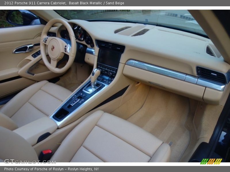 Basalt Black Metallic / Sand Beige 2012 Porsche 911 Carrera Cabriolet