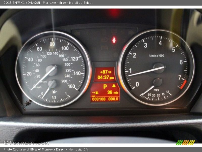 Marrakesh Brown Metallic / Beige 2015 BMW X1 xDrive28i
