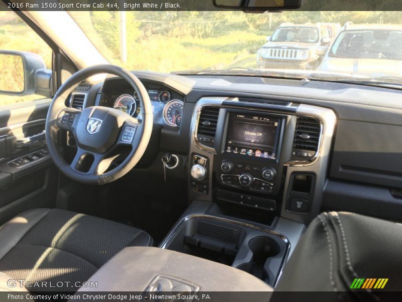 Bright White / Black 2016 Ram 1500 Sport Crew Cab 4x4