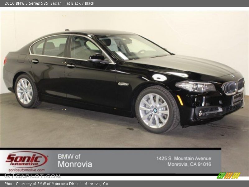 Jet Black / Black 2016 BMW 5 Series 535i Sedan