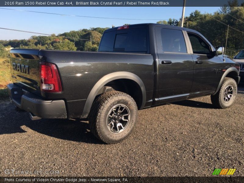 Brilliant Black Crystal Pearl / Rebel Theme Red/Black 2016 Ram 1500 Rebel Crew Cab 4x4