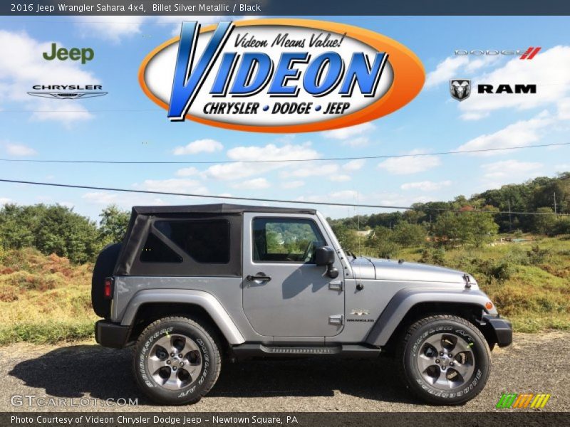 Billet Silver Metallic / Black 2016 Jeep Wrangler Sahara 4x4