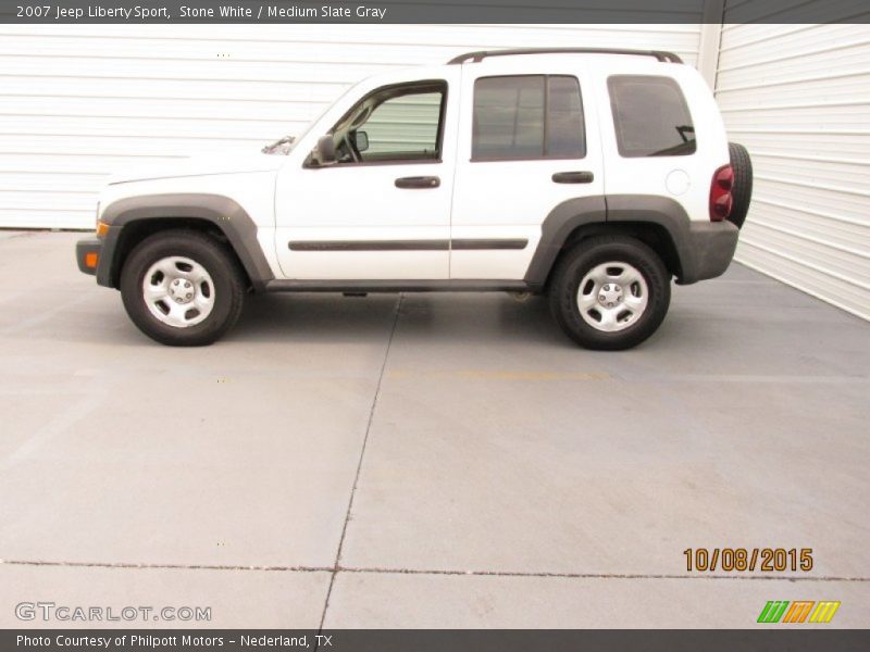 Stone White / Medium Slate Gray 2007 Jeep Liberty Sport