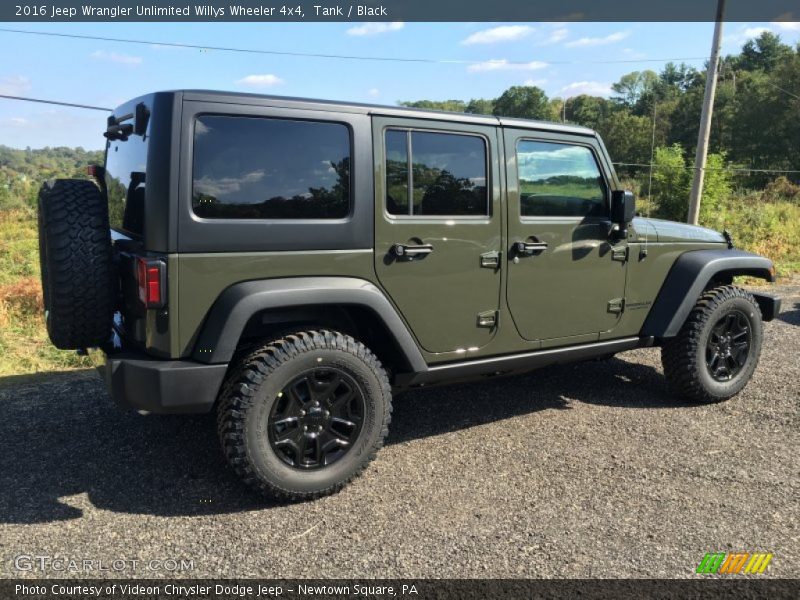 Tank / Black 2016 Jeep Wrangler Unlimited Willys Wheeler 4x4