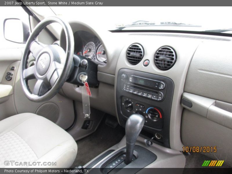 Stone White / Medium Slate Gray 2007 Jeep Liberty Sport