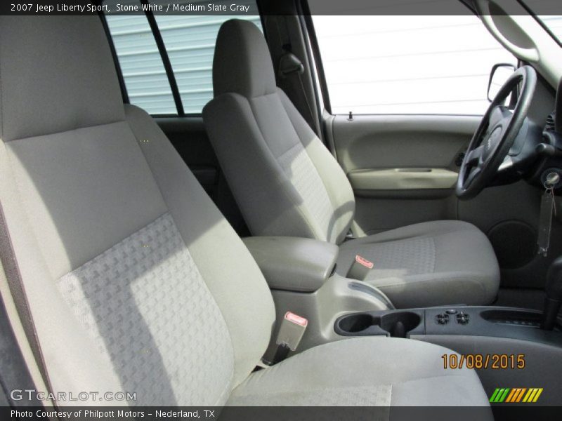 Stone White / Medium Slate Gray 2007 Jeep Liberty Sport