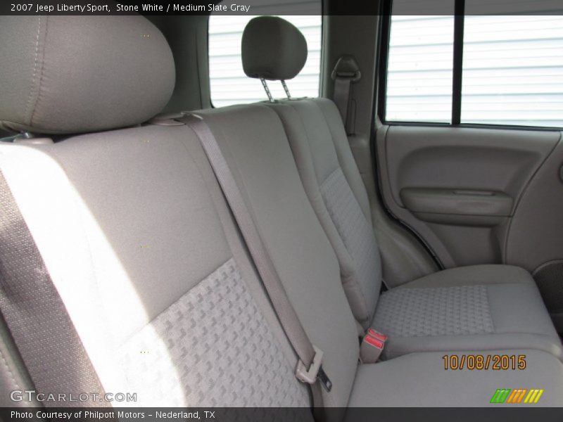 Stone White / Medium Slate Gray 2007 Jeep Liberty Sport
