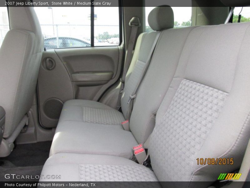Stone White / Medium Slate Gray 2007 Jeep Liberty Sport