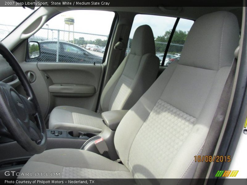 Stone White / Medium Slate Gray 2007 Jeep Liberty Sport
