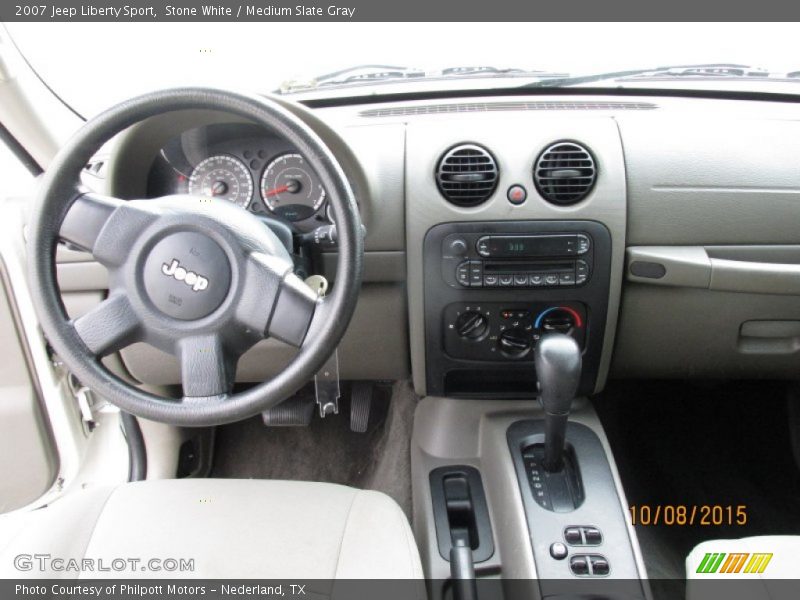 Stone White / Medium Slate Gray 2007 Jeep Liberty Sport