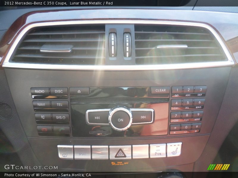 Lunar Blue Metallic / Red 2012 Mercedes-Benz C 350 Coupe