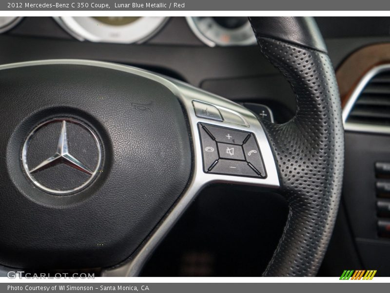 Lunar Blue Metallic / Red 2012 Mercedes-Benz C 350 Coupe