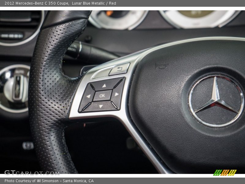 Lunar Blue Metallic / Red 2012 Mercedes-Benz C 350 Coupe