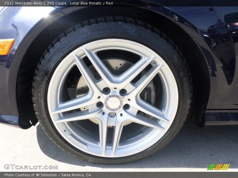 Lunar Blue Metallic / Red 2012 Mercedes-Benz C 350 Coupe