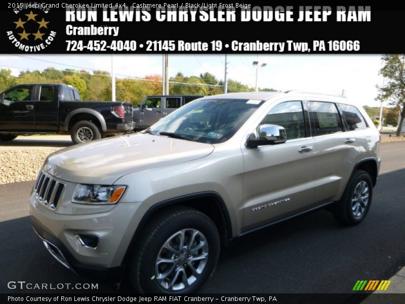 Cashmere Pearl / Black/Light Frost Beige 2015 Jeep Grand Cherokee Limited 4x4