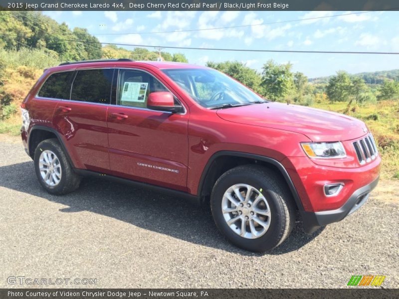 Deep Cherry Red Crystal Pearl / Black/Light Frost Beige 2015 Jeep Grand Cherokee Laredo 4x4
