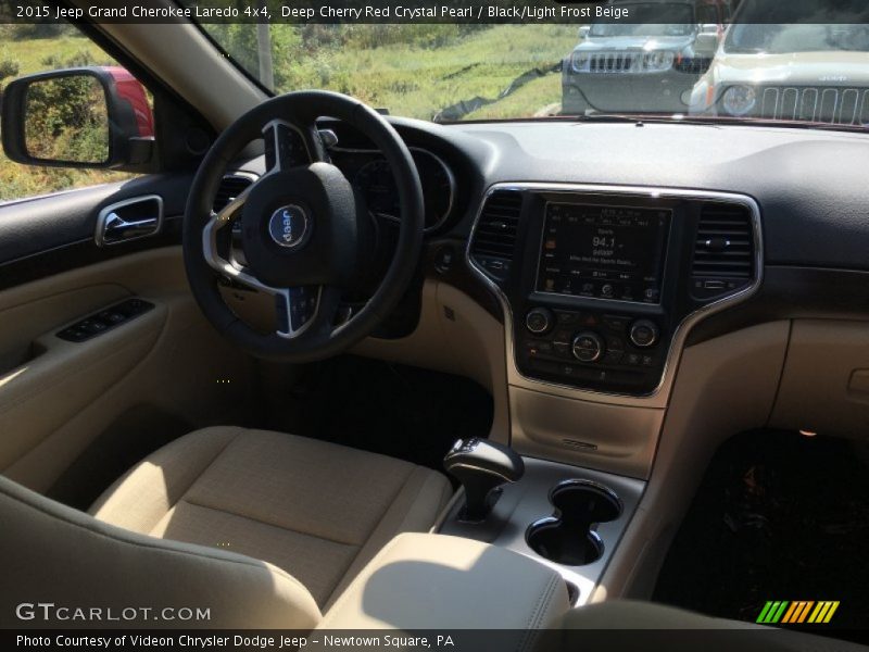 Deep Cherry Red Crystal Pearl / Black/Light Frost Beige 2015 Jeep Grand Cherokee Laredo 4x4