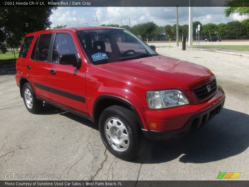Milano Red / Dark Gray 2001 Honda CR-V LX