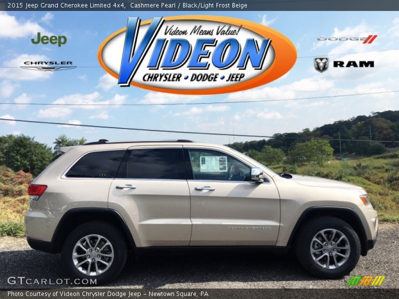 Cashmere Pearl / Black/Light Frost Beige 2015 Jeep Grand Cherokee Limited 4x4