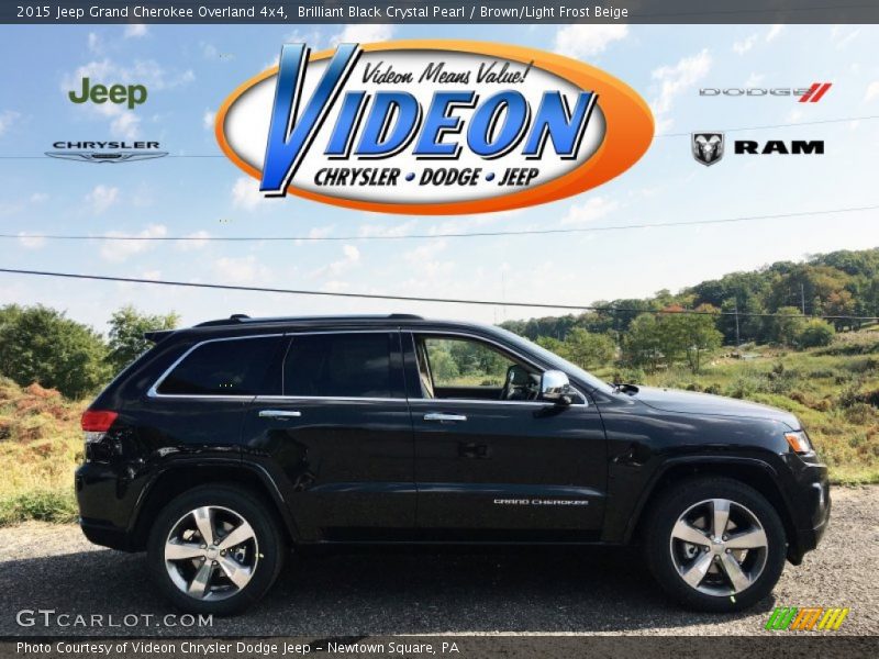 Brilliant Black Crystal Pearl / Brown/Light Frost Beige 2015 Jeep Grand Cherokee Overland 4x4
