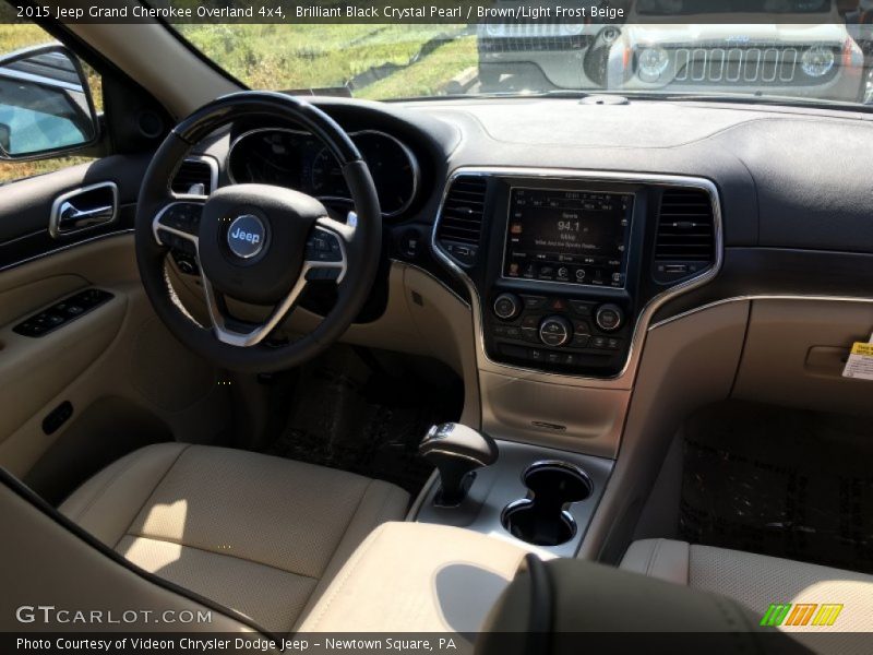 Brilliant Black Crystal Pearl / Brown/Light Frost Beige 2015 Jeep Grand Cherokee Overland 4x4