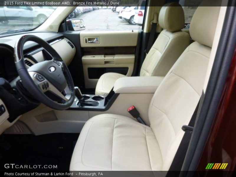 Bronze Fire Metallic / Dune 2015 Ford Flex Limited EcoBoost AWD