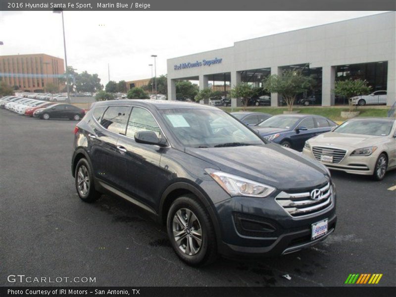 Marlin Blue / Beige 2016 Hyundai Santa Fe Sport