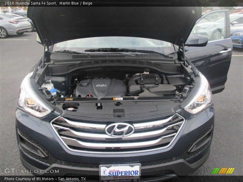 Marlin Blue / Beige 2016 Hyundai Santa Fe Sport