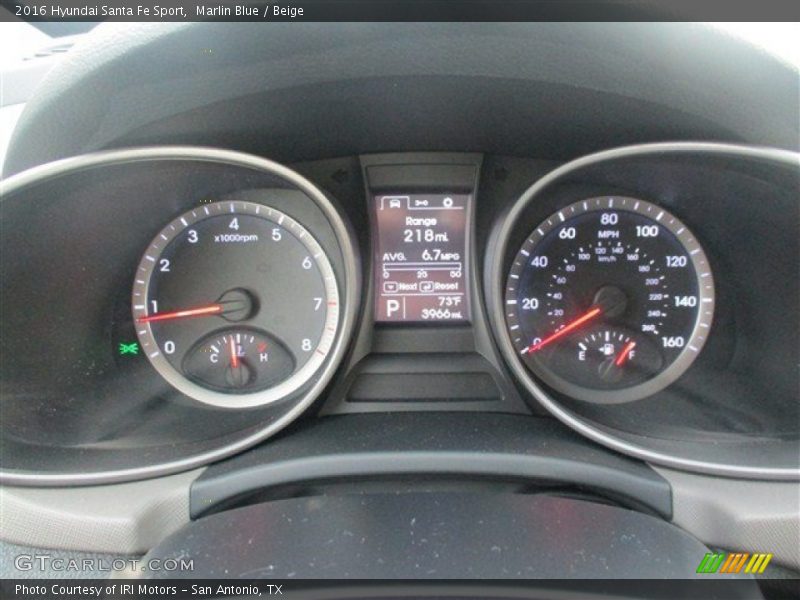 Marlin Blue / Beige 2016 Hyundai Santa Fe Sport
