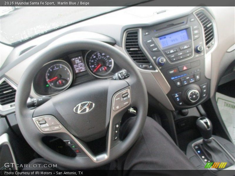 Marlin Blue / Beige 2016 Hyundai Santa Fe Sport